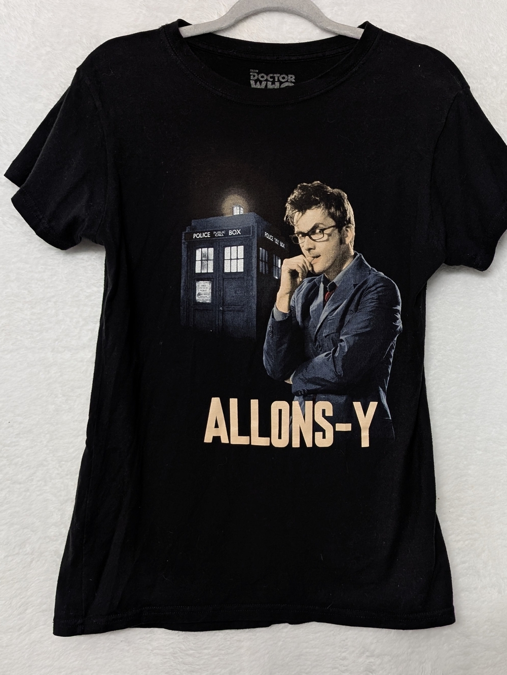 Doctor Who Allons-Y Black Graphic Short Sleeve Tee